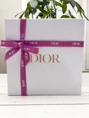 Dior 10” Empty Box w Pink Ribbon
